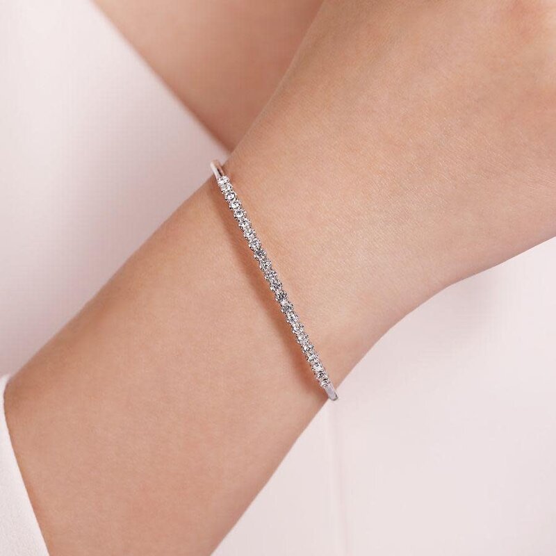 Gabriel & Co. 14K White Gold Diamond Bangle Bracelet