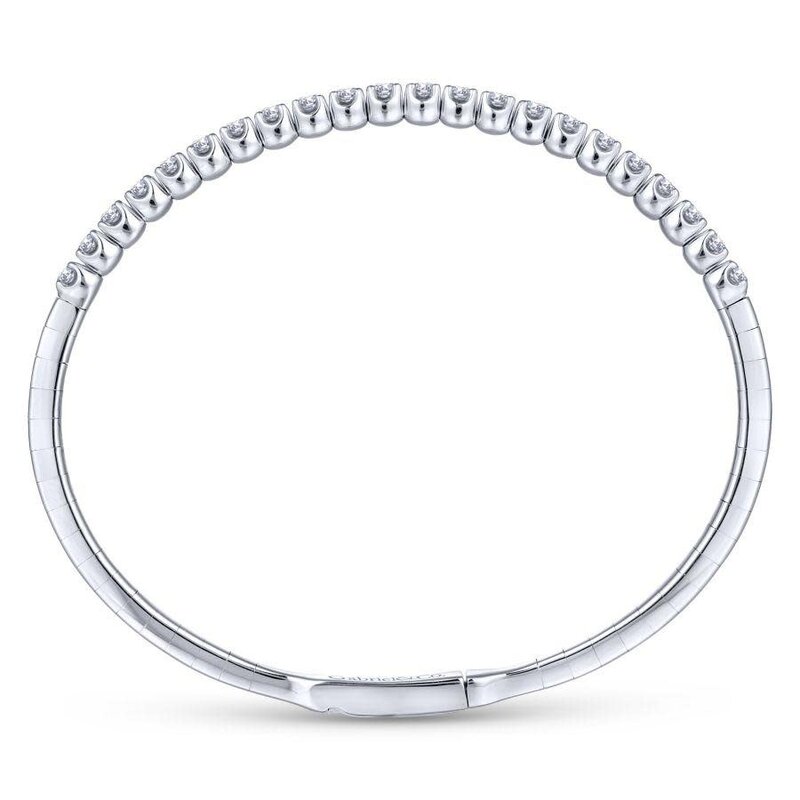 Gabriel & Co. 14K White Gold Diamond Bangle Bracelet