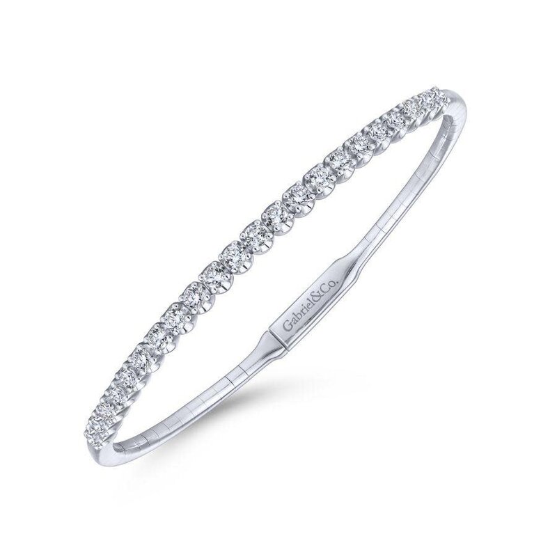 Gabriel & Co. 14K White Gold Diamond Bangle Bracelet