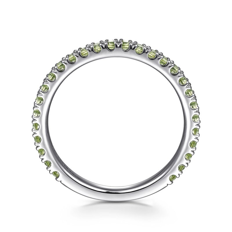 Gabriel & Co. 14K White Gold Peridot Stackable Ring