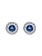 Gabriel & Co. 14K White Gold Round Sapphires with Diamond Halo Earrings