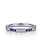 Gabriel & Co. 14K White Gold Sapphire Baguette and Diamond Stackable Ring