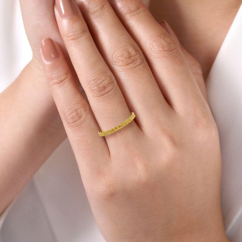 Gabriel & Co. 14K Yellow Gold Citrine Stacklable Ring