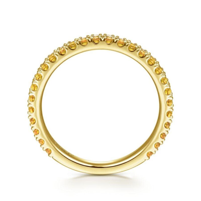 Gabriel & Co. 14K Yellow Gold Citrine Stacklable Ring