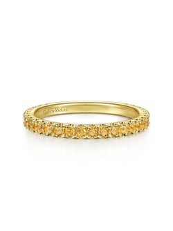 Gabriel & Co. 14K Yellow Gold Citrine Stacklable Ring