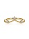 Gabriel & Co. 14K Yellow Gold Curved Diamond V Ring