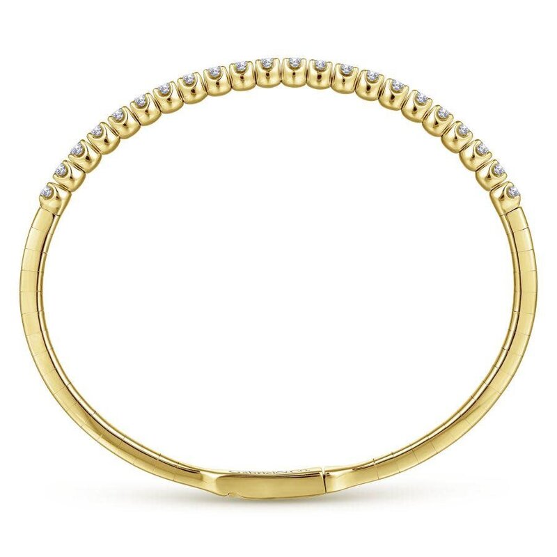 Gabriel & Co. 14K Yellow Gold Diamond Bangle