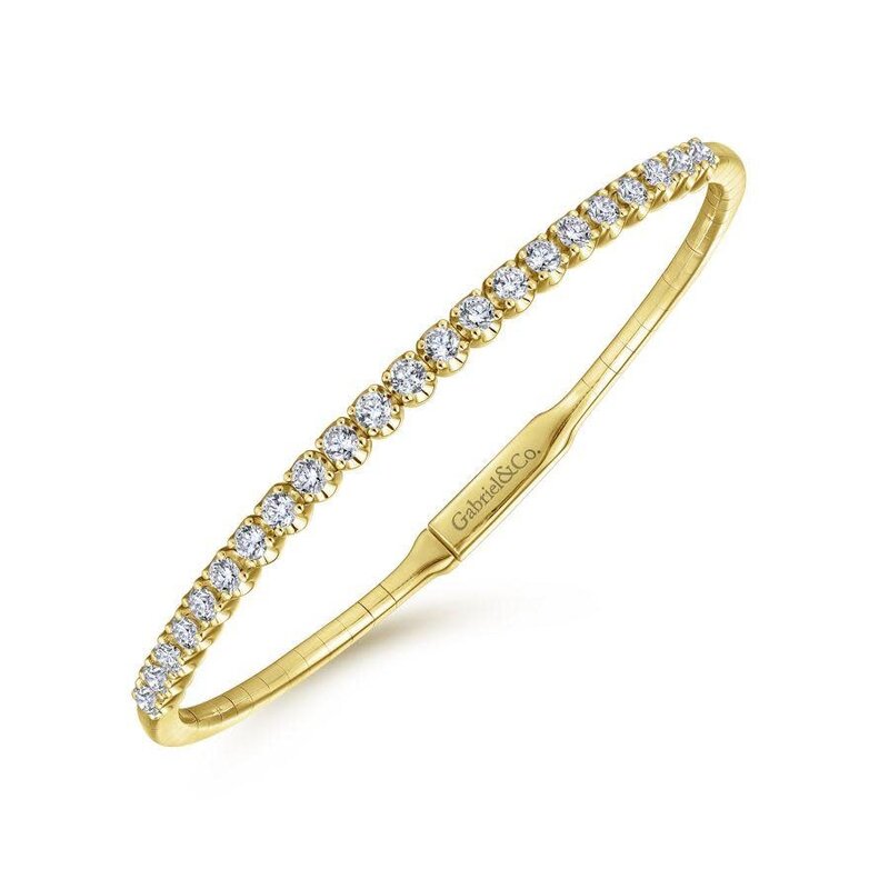 Gabriel & Co. 14K Yellow Gold Diamond Bangle