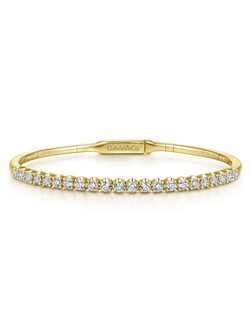 Gabriel & Co. 14K Yellow Gold Diamond Bangle