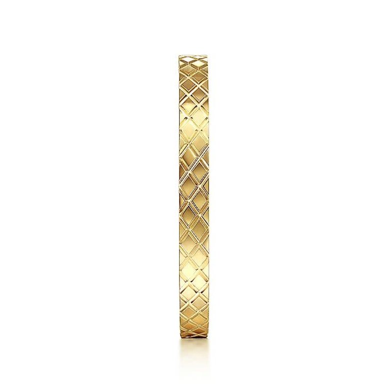 Gabriel & Co. 14K Yellow Gold Textured Checkered Stackable Ring