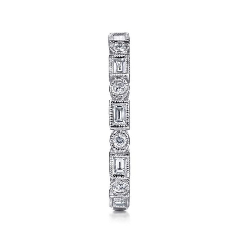 Gabriel & Co. 14kt White Gold Diamond Stackable Ring