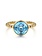 Gabriel & Co. 14kt Yellow Gold Blue Topaz Ring