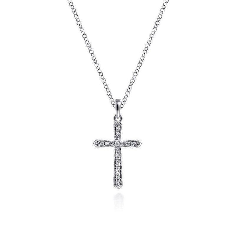 Gabriel & Co. Diamond Cross Necklace