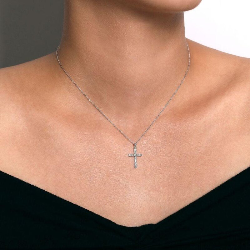 Gabriel & Co. Diamond Cross Necklace