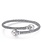 Gabriel & Co. Sterling Silver and Twisted Cable Stainless Steel Cultured Pearl Bypass Bangle