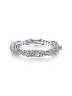 Gabriel & Co. White Gold Diamond Stack Band