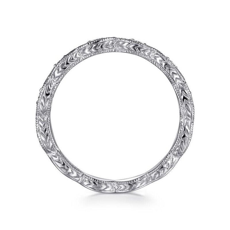 Gabriel & Co. White Gold Marquise Stack band