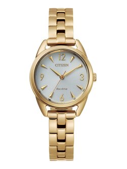 Ladies Goldtone Eco Drive Watch