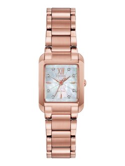 Ladies Rose Gold Citizen L Eco Drive Watch with Genuine Diamonds