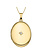 MARATHON 14K Gold Filled Diamond Oval Locket