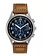 Men's Eco-Drive Chronograph Brown Leather Strap Watch