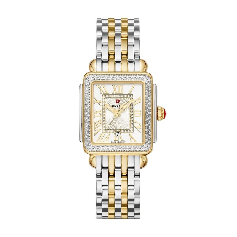 MICHELE Deco Madison Mid Two-Tone Diamond Watch