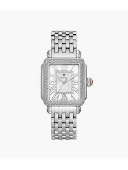 Michele Deco Madison Stainless Diamond Watch