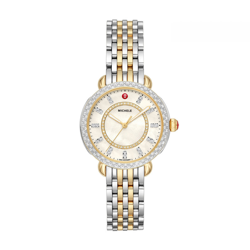 MICHELE Sidney Classic Two-Tone Diamond Watch