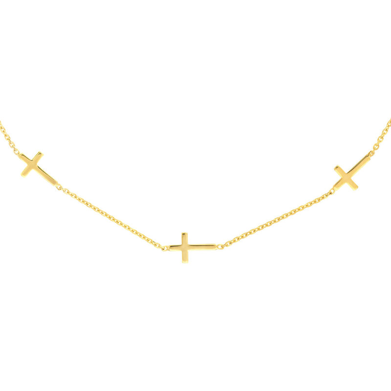 Mini Cross Station Necklace