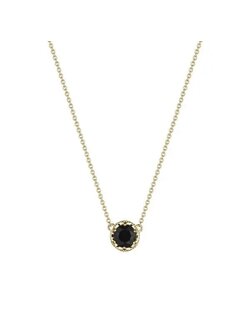 Petite Crescent Station Necklace featuring Black Onyx