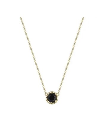 Petite Crescent Station Necklace featuring Black Onyx