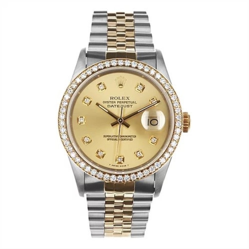 Pre-Owned Rolex Datejust with Champagne Diamond Dial & Bezel