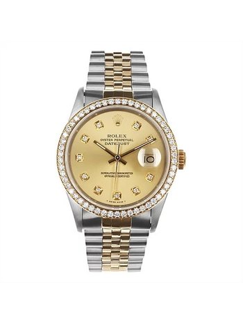 Pre-Owned Rolex Datejust with Champagne Diamond Dial & Bezel