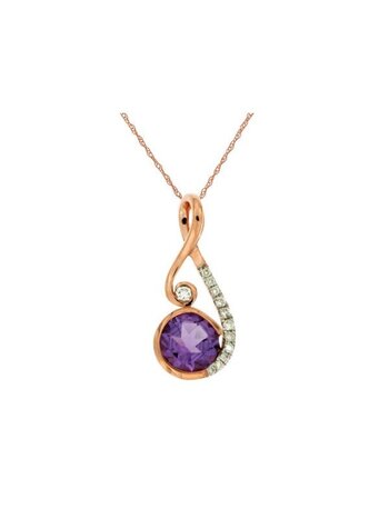 Rose Gold Amethyst Necklace