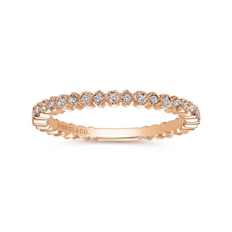 Rose Gold Diamond Stackable