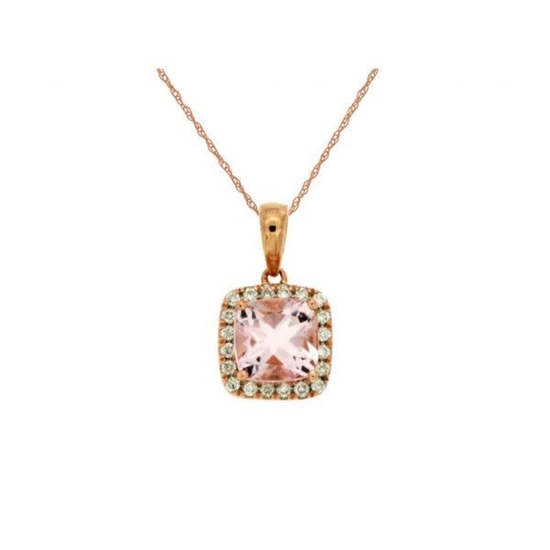 Rose Gold Morganite Necklace