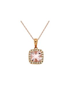 Rose Gold Morganite Necklace