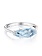 Solitaire Oval Gem Ring with Sky Blue Topaz