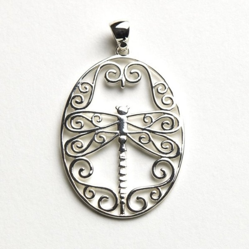 Southern Gates Jewelry Southern Gates Oval Dragonfly Pendant