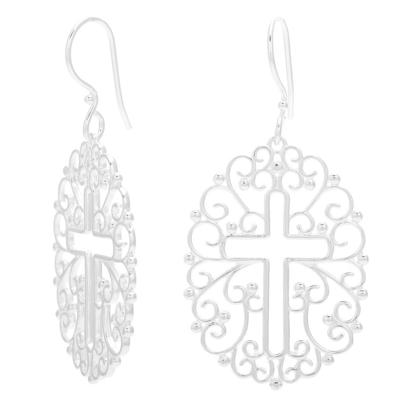 Southern Gates Jewelry Sterling Cross Gate Earrings