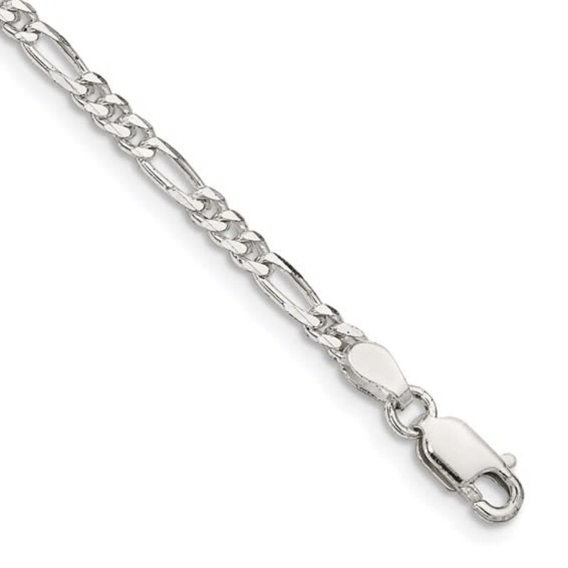 Sterling Silver 22" 3MM Figaro Chain