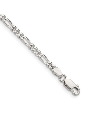 Sterling Silver 22" 3MM Figaro Chain