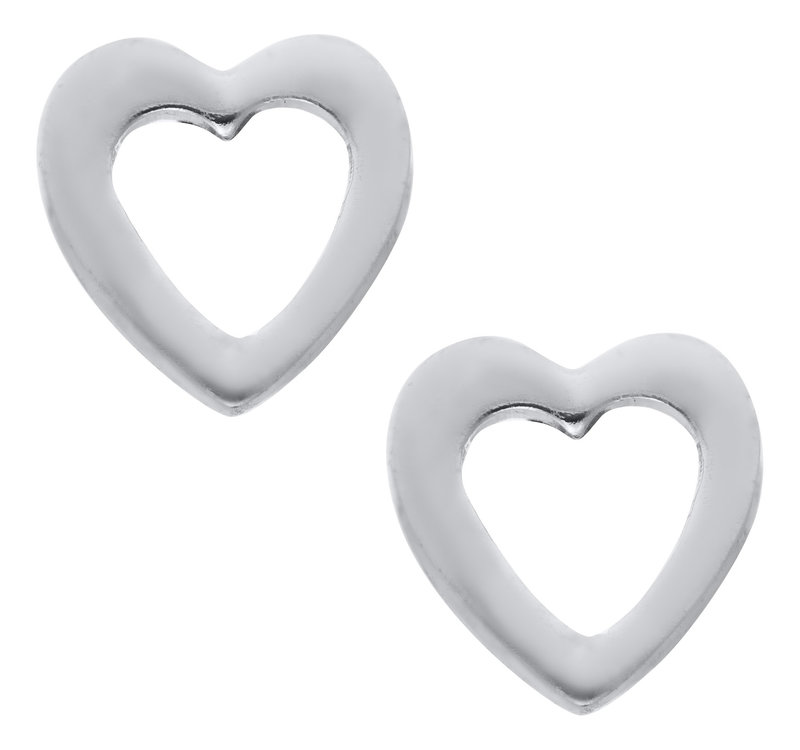 Sterling Silver Baby Heart Stud Earrings