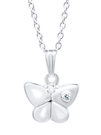 Sterling Silver Children's Butterfly Necklace