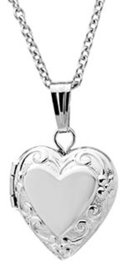 Sterling Silver Children's Heart Locket Necklace