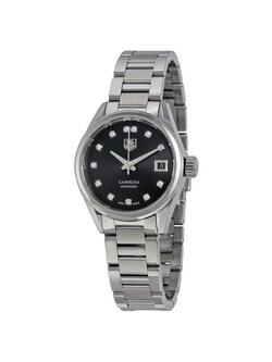 TAG Heuer Ladies TAG Heuer Automatic Carrera with Black Diamond Dial