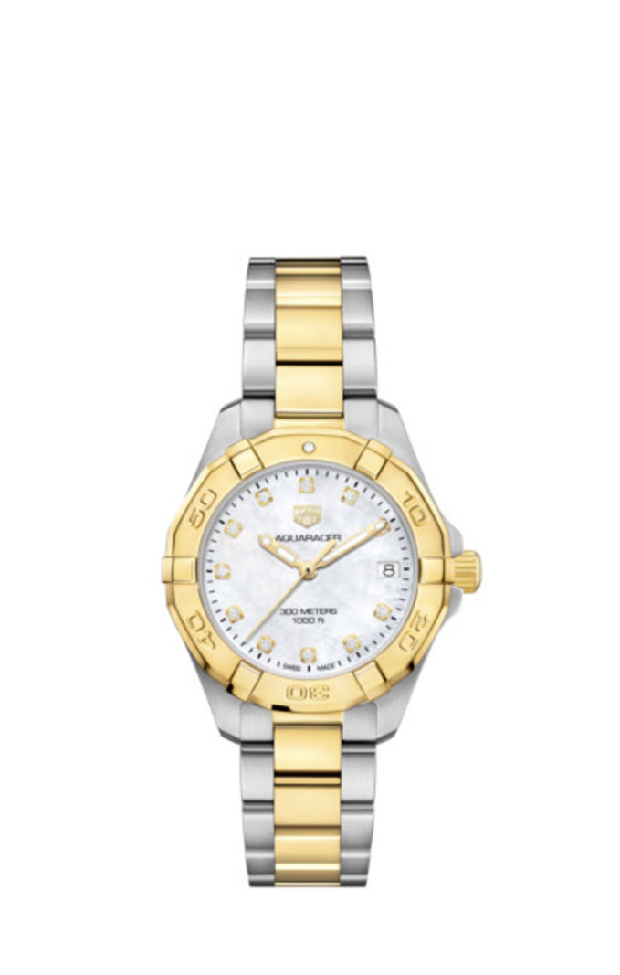 TAG Heuer Ladies Two Tone Diamond Dial Aquaracer