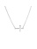 White Gold Mini Sideways Cross Necklace