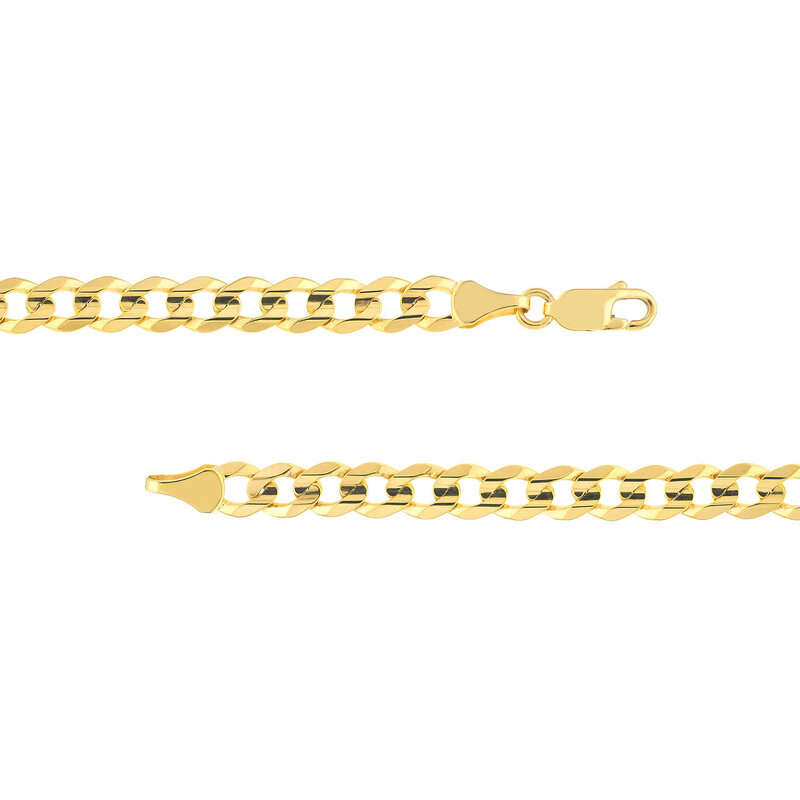 Yellow Gold Concave Cuban Curb Chain