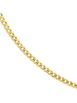 Yellow Gold Concave Cuban Curb Chain